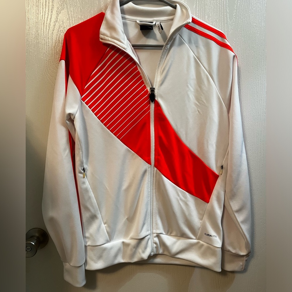 Adidas Predator Climalite Track Jacket Orange White Men’s Small HTF